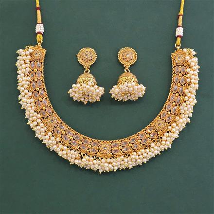 Antique Moti Necklace With Gold Plating