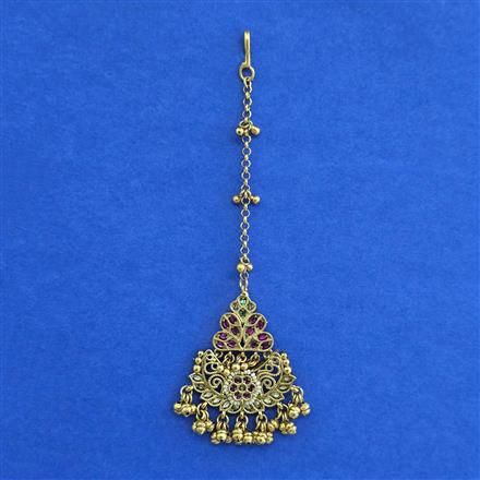 Antique Classic Tikka With Matte Gold Plating