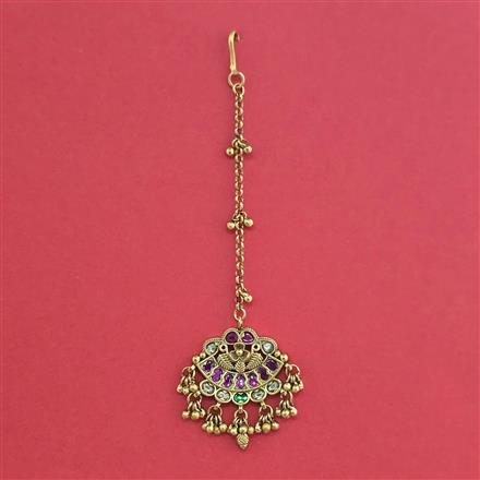 Antique Classic Tikka With Matte Gold Plating