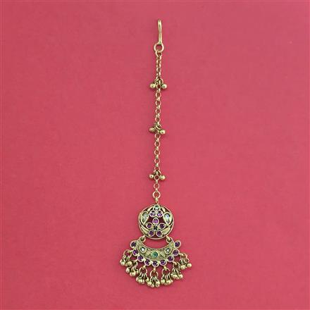 Antique Classic Tikka With Matte Gold Plating