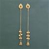 Antique Long Earring With Matte Gold Plated