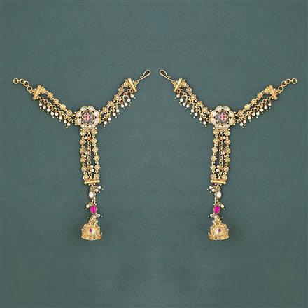 Antique Pearl Hath Pan With Matte Gold Plated