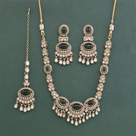Antique Classic Necklace With Mehndi Plated