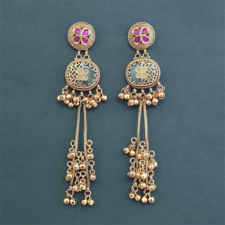 Antique Heritage Earring With Matte Gold Plated