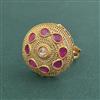 Antique Adjustable Ring With Matte Gold Plated