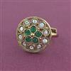 Antique Adjustable Ring With Mehndi Plating