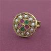 Antique Adjustable Ring With Mehndi Plating