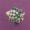 Antique Adjustable Ring With Mehndi Plating