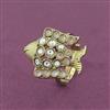 Antique Adjustable Ring With Mehndi Plating