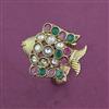 Antique Adjustable Ring With Mehndi Plating