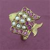 Antique Adjustable Ring With Mehndi Plating