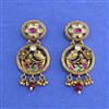 Antique Pearl Earring With Matte Gold Plating