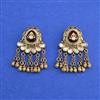 Antique Pearl Earring With Matte Gold Plating