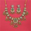 Antique Heritage Necklace Set Set With Matte Gold Plating