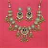 Antique Heritage Necklace Set Set With Matte Gold Plating