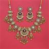 Antique Heritage Necklace Set Set With Matte Gold Plating