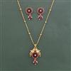 Antique Classic Pendant Set With Matte Gold Plated