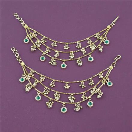 Antique Classic Ear Chain With Matte Gold Plating