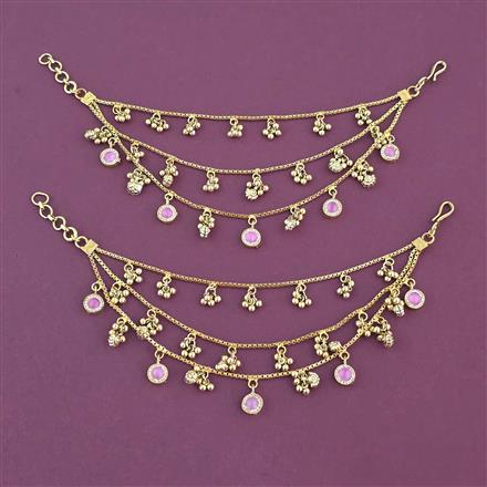 Antique Classic Ear Chain With Matte Gold Plating