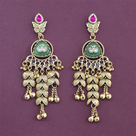Antique Heritage Earring With Matte Gold Plating