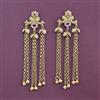 Antique Long Earring With Matte Gold Plating