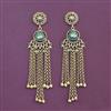Antique Long Earring With Matte Gold Plating