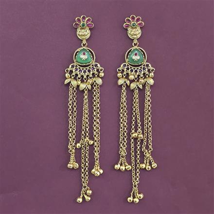 Antique Heritage Earring With Matte Gold Plating