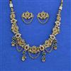 Antique Classic Necklace Set With Matte Gold Plating