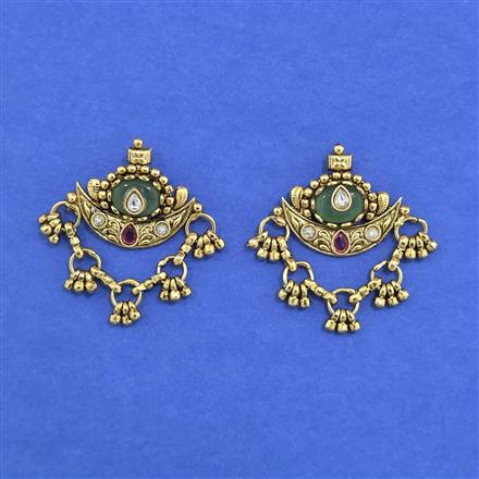 Antique Heritage Earring With Matte Gold Plating