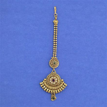 Antique Classic Tikka With Matte Gold Plating