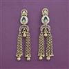 Antique Long Earring With Matte Gold Plating
