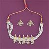 Antique Pearl Necklace Set With Matte Gold Plating