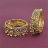 Antique Heritage Bangles With Matte Gold Plating