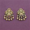 Antique Temple Earring With Matte Gold Plating