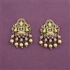 Antique Temple Earring With Matte Gold Plating