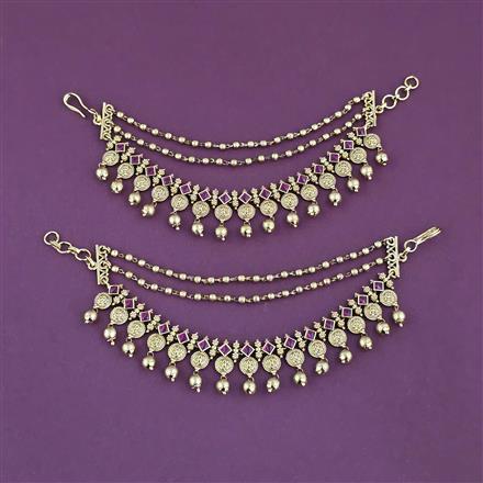 Antique Classic Ear Chain With Matte Gold Plating