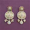 Antique Pearl Earring With Matte Gold Plating