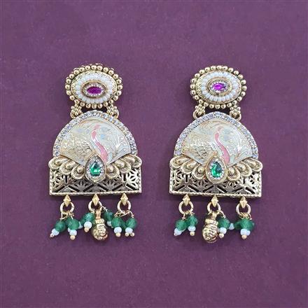 Antique Classic Earring With Matte Gold Plating