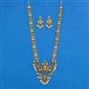 Antique Temple Necklace Set With Matte Gold Plating