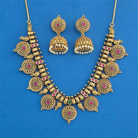 Antique Classic Necklace Set With Gold Plating