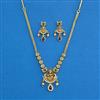 Antique Temple Necklace Set With Matte Gold Plating