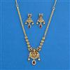Antique Temple Necklace Set With Matte Gold Plating
