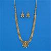 Antique Temple Necklace Set With Matte Gold Plating