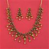 Antique Classic Necklace Set With Matte Gold Plating
