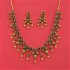Antique Classic Necklace Set With Matte Gold Plating