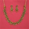 Antique Classic Necklace Set With Matte Gold Plating