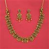 Antique Classic Necklace Set With Matte Gold Plating