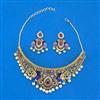 Antique Moti Necklace With Matte Gold Plating