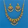 Antique Temple Necklace With Matte Gold Plating