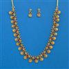Antique Temple Necklace With Matte Gold Plating